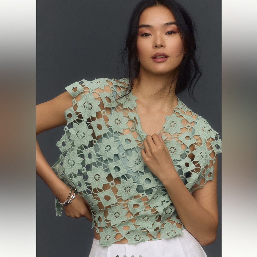 Anthropologie. Maeve floral shell top. One size.